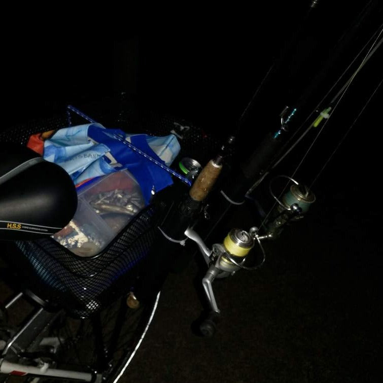 Portacanna da pesca per cestino da bicicletta per campeggio e gite in bicicletta