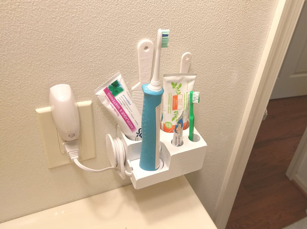 Supporto da parete per spazzolino, dentifricio e pettine, progettato per Philips Sonicare e altro ancora