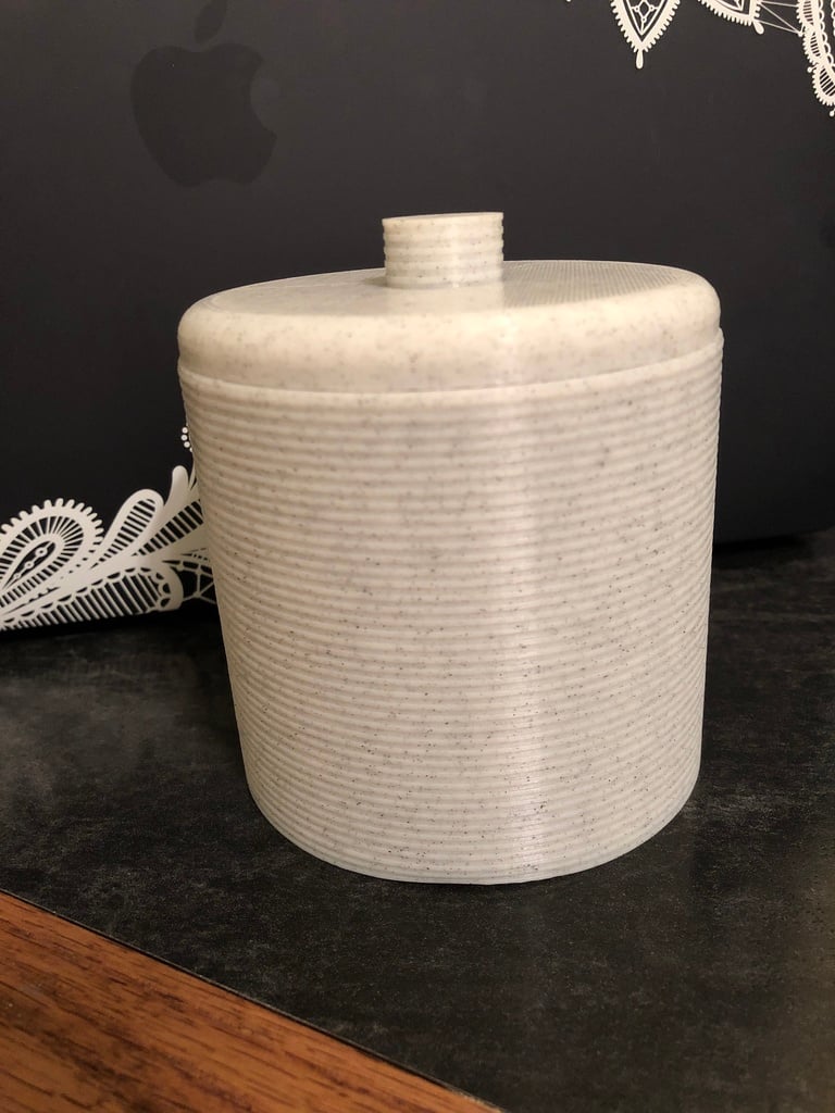 Porta cotton fioc per il bagno in marmo stampato PLA