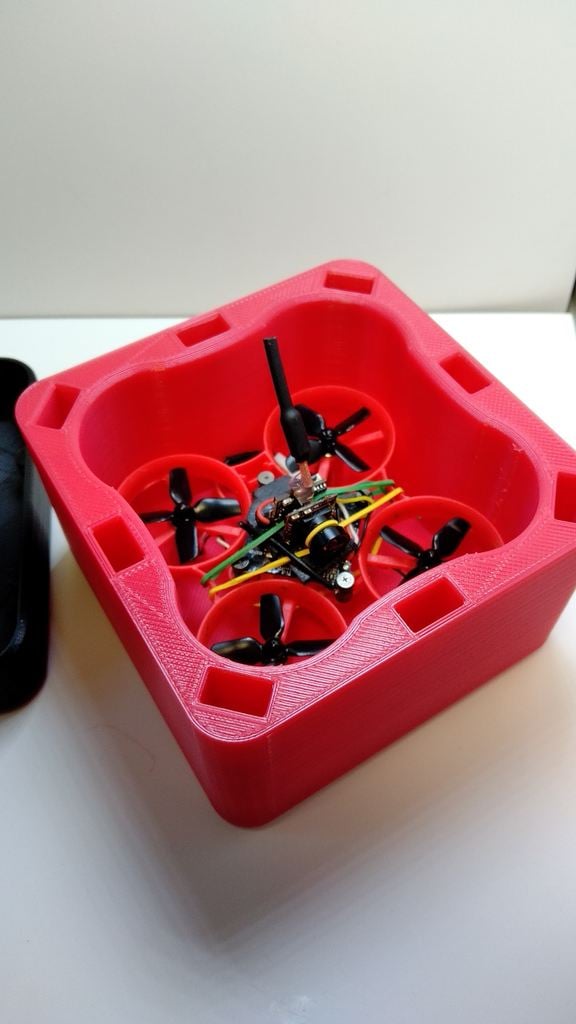 Custodia per drone Whoop e supporto per batteria con dimensioni regolabili