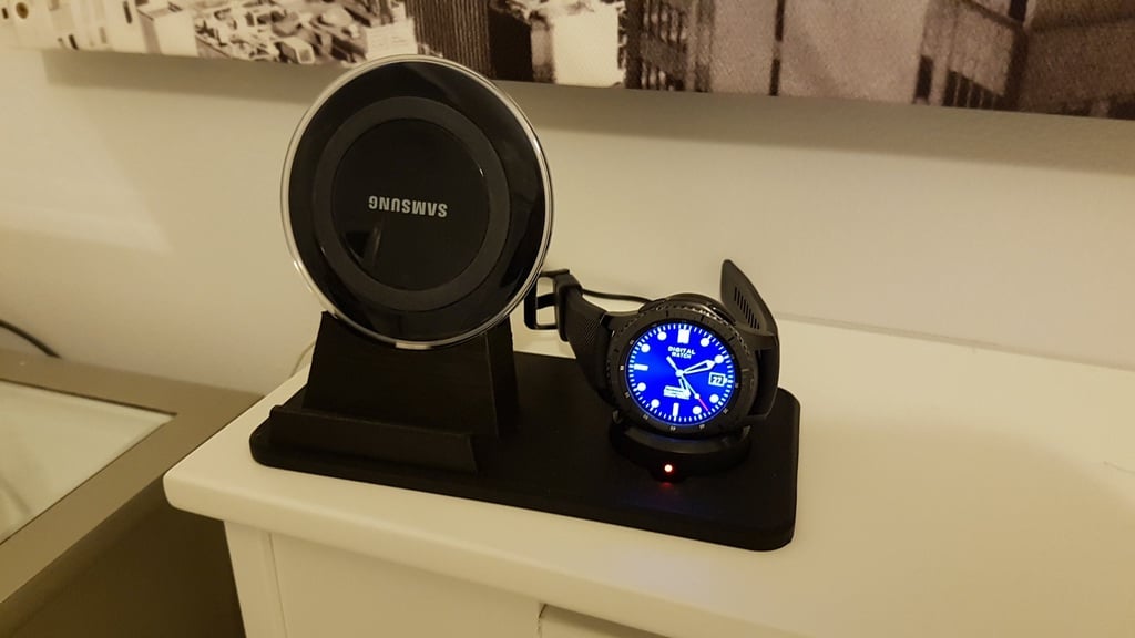 Supporto per telefono e orologio per caricabatterie Samsung Galaxy e Gear S3