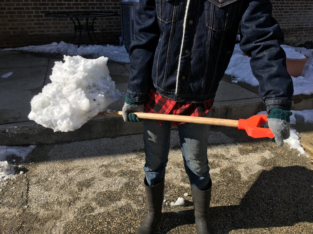Pala da neve di ricambio ad alta durata per il manico in legno da 29 mm con un risparmio di plastica del 30% e una migliore affidabilità