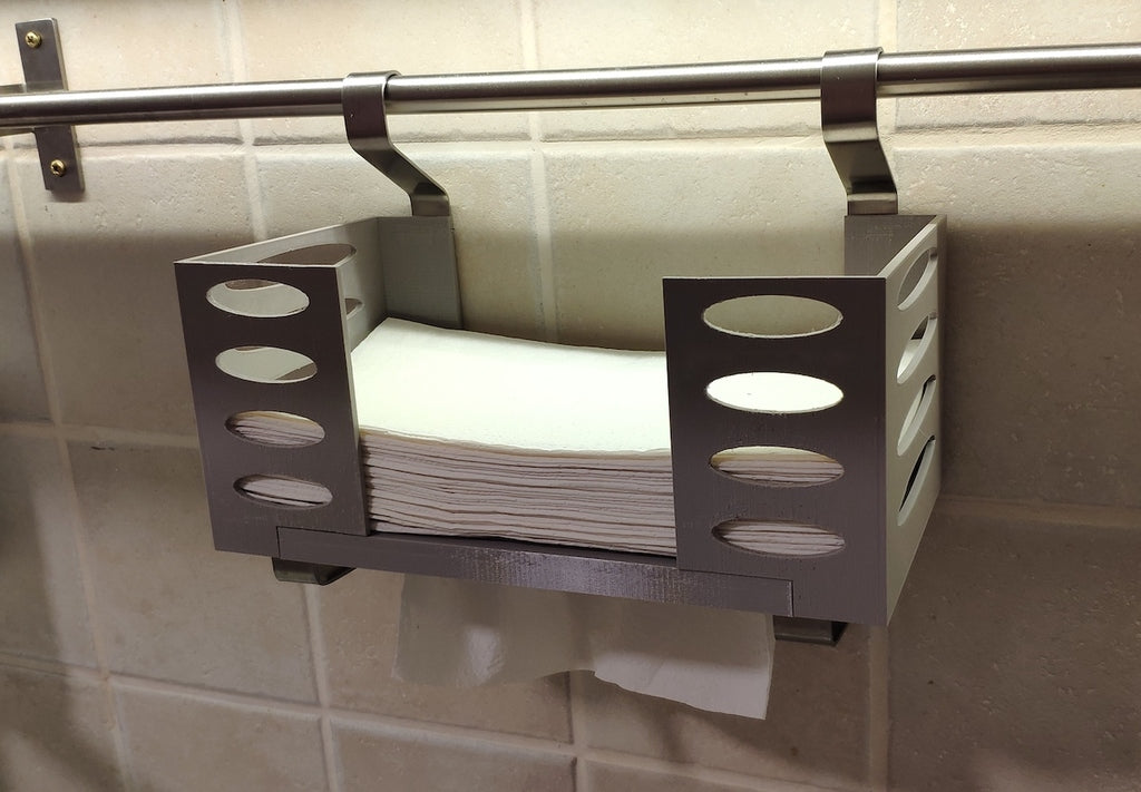 Dispenser di asciugamani di carta da scaffale Grundtal dell&#39;Ikea