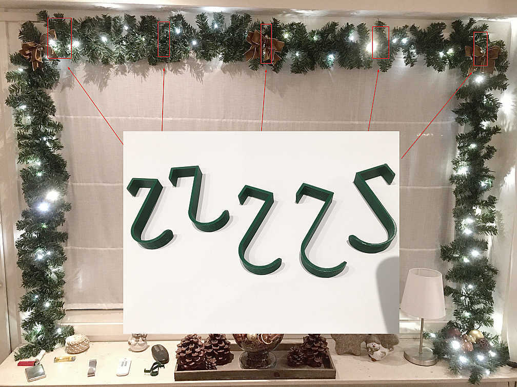 Decorazioni natalizie Meccanismi per appendere finestre - Weihnachts Dekohaken für Fenster