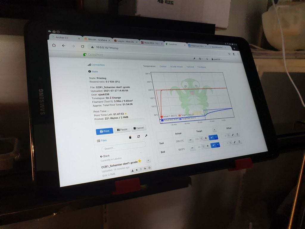 Supporto tablet per stampanti 3D Creality con profilo 20x20