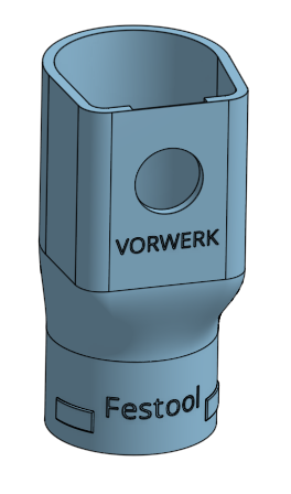 Adattatore per tubo aspirapolvere Festool per aspiratore Vorwerk