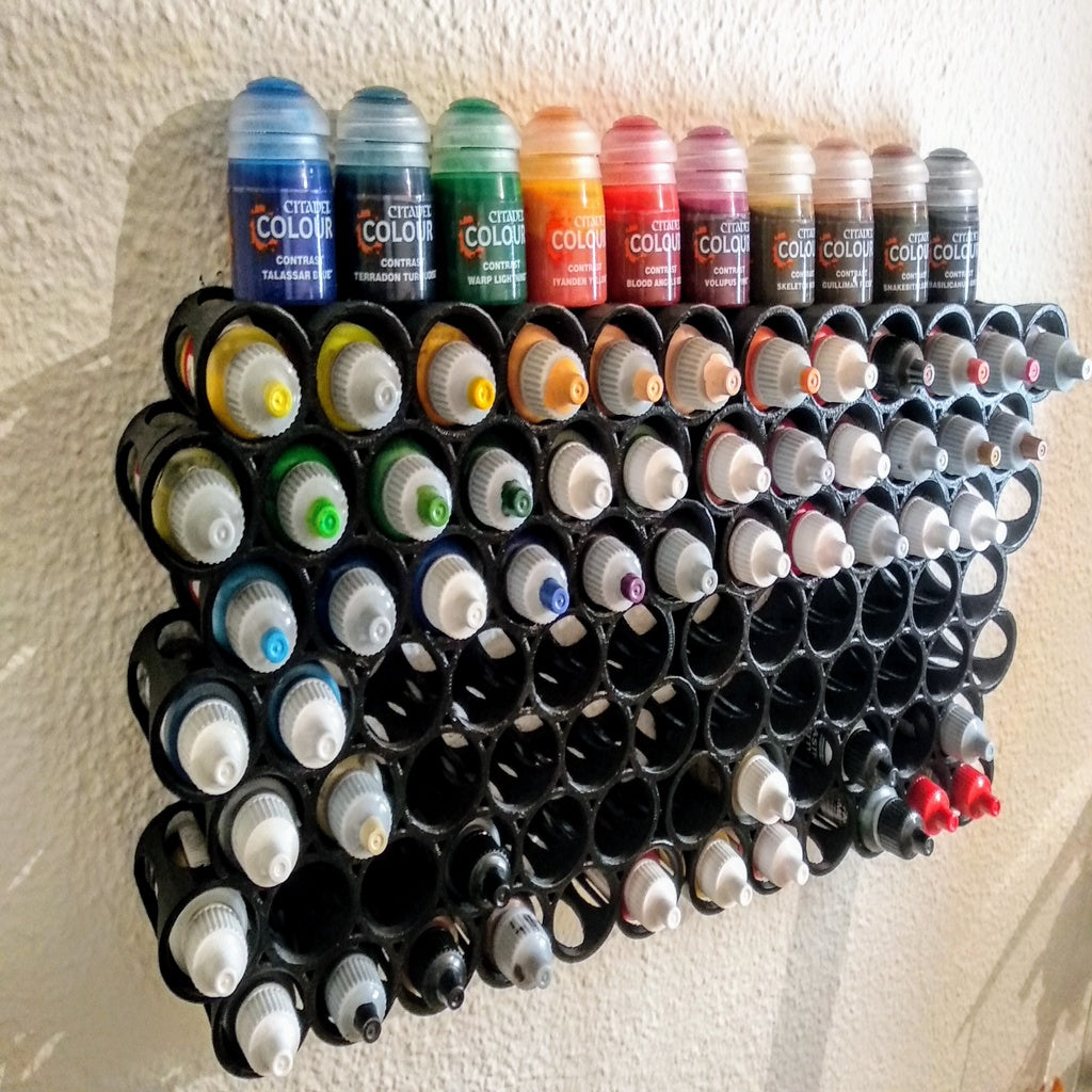 Supporto a muro per bottiglie di vernice