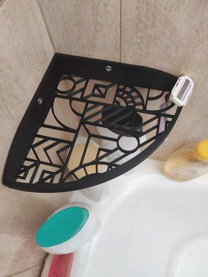 Mensola angolare in mosaico per bagni e docce 170 mm