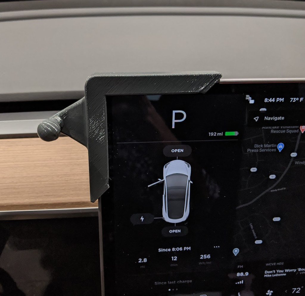 Supporto per schermo Tesla Model 3 per telefono e presa pop con sfera da 17 mm