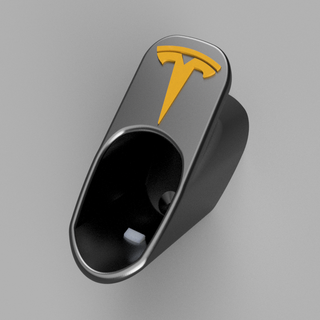 Organizer per caricabatterie Tesla con inserto logo separato e protuberanza