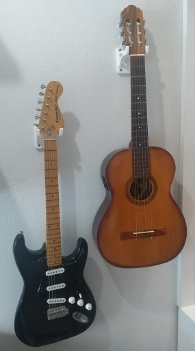 Supporto da parete per chitarra in 3 parti