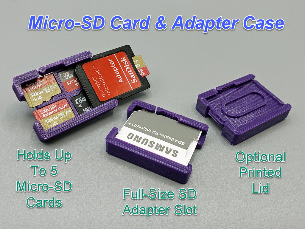 Custodia per scheda Micro-SD e adattatore, piccola
