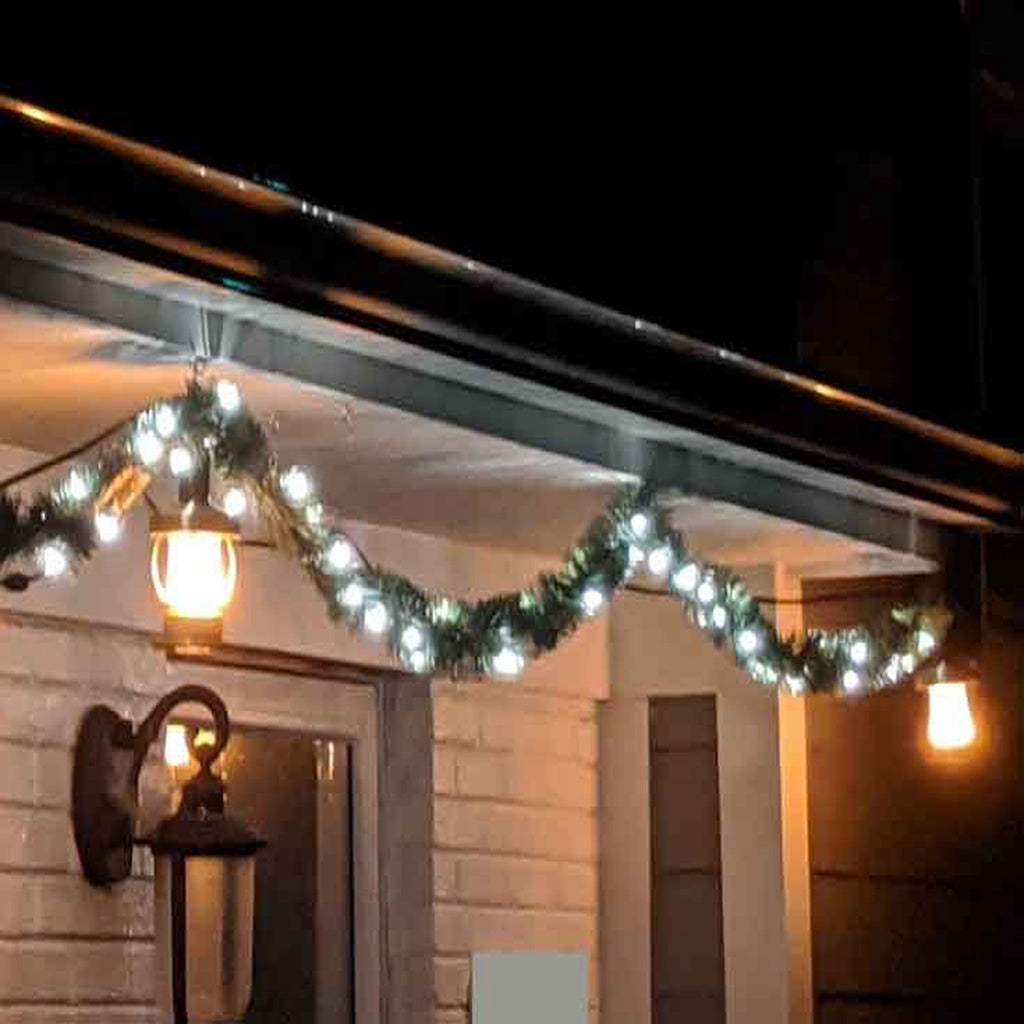 Lanterna natalizia con lampadina a fiamma LED per decorazioni esterne