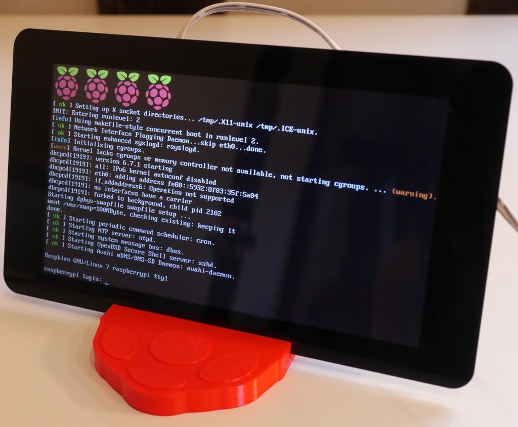 Espositore touchscreen Raspberry Pi per stampante 3D